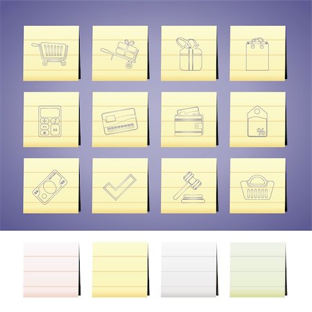 simsearch:400-05918076,k - Online shop icons - vector  icon set Stock Photo - Budget Royalty-Free & Subscription, Code: 400-04290346