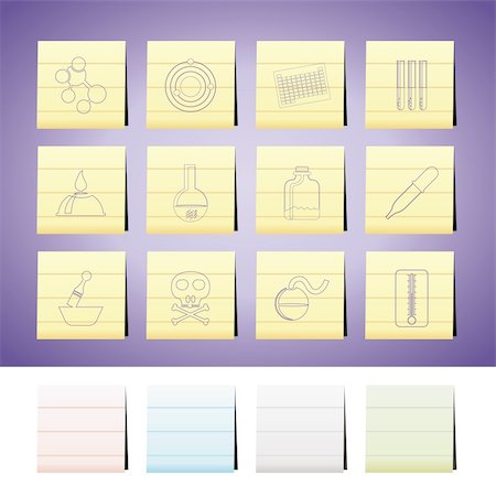 simsearch:400-05713485,k - Chemistry industry icons - vector icon set Stock Photo - Budget Royalty-Free & Subscription, Code: 400-04290340