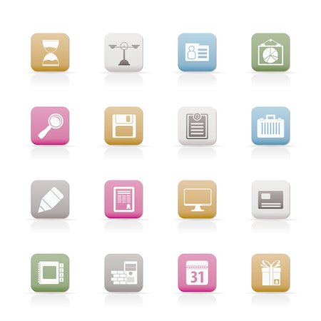 simsearch:400-04913456,k - Business and office icons -  vector icon set Stock Photo - Budget Royalty-Free & Subscription, Code: 400-04290354