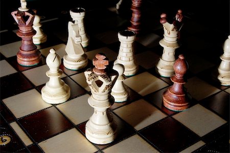 chess pieces on chess board showing power and success Stock Photo - Budget Royalty-Free & Subscription, Code: 400-04290536