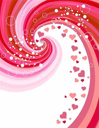 simsearch:400-05364550,k - Red stylized hearts on abstract wavy background Photographie de stock - Aubaine LD & Abonnement, Code: 400-04291063