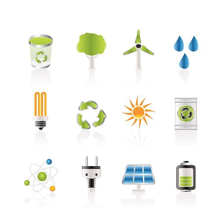 simsearch:400-04285412,k - Ecology, energy and nature icons - Vector Icon Set Stock Photo - Budget Royalty-Free & Subscription, Code: 400-04291085