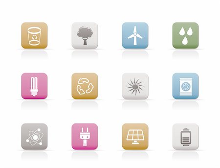 simsearch:400-04285412,k - Ecology, energy and nature icons - Vector Icon Set Stock Photo - Budget Royalty-Free & Subscription, Code: 400-04291098