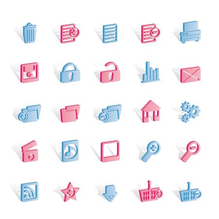 simsearch:400-04274313,k - 25 Detailed Internet Icons - Vector Icon Set Stock Photo - Budget Royalty-Free & Subscription, Code: 400-04291207