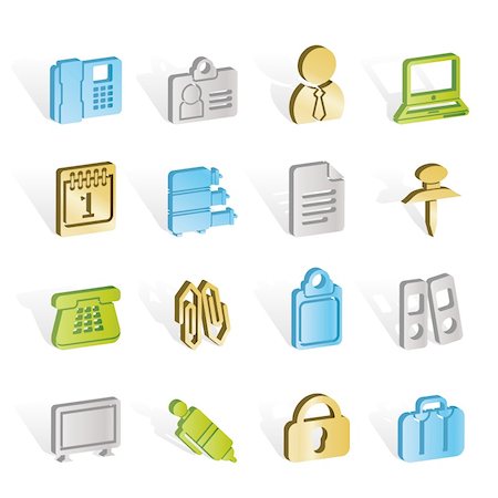 simsearch:400-04913456,k - Business and Office icons - vector icon set Stock Photo - Budget Royalty-Free & Subscription, Code: 400-04291813