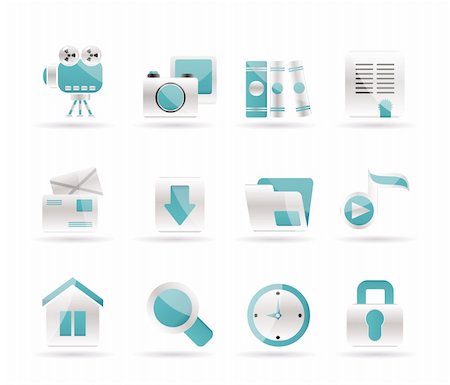 simsearch:400-04241859,k - Computer and website icons - vector icon set Stock Photo - Budget Royalty-Free & Subscription, Code: 400-04291873