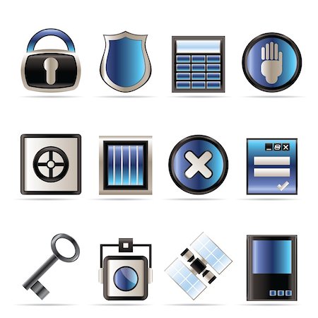 sensor - Security and Business icons - vector icon set Stock Photo - Budget Royalty-Free & Subscription, Code: 400-04292535