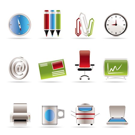 simsearch:400-05918073,k - Business and Office tools icons - vector icon set Photographie de stock - Aubaine LD & Abonnement, Code: 400-04292543