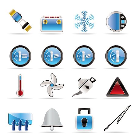 fog icon - Car Dashboard - realistic vector icons set Stock Photo - Budget Royalty-Free & Subscription, Code: 400-04292561