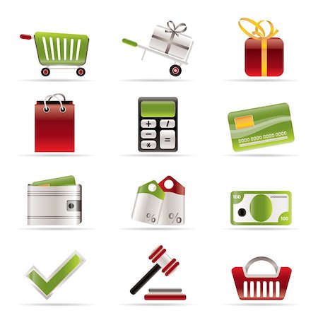 simsearch:400-05918076,k - Online shop icons - vector icon set Stock Photo - Budget Royalty-Free & Subscription, Code: 400-04292562