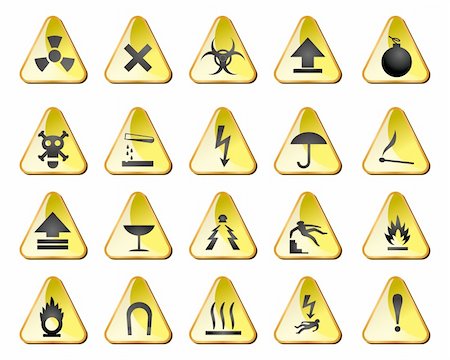 exploding electricity - danger and industry icons - vector icon set Stock Photo - Budget Royalty-Free & Subscription, Code: 400-04292637