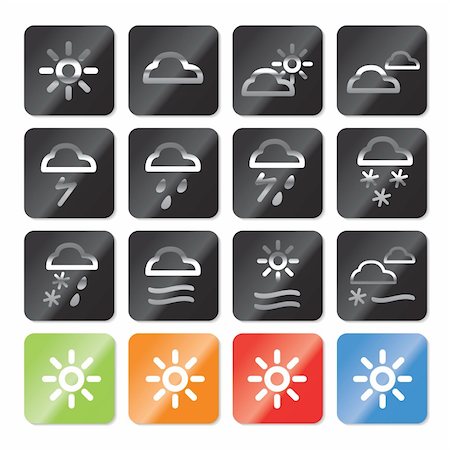 simsearch:400-04160792,k - Weather and nature icons - vector icon set Stock Photo - Budget Royalty-Free & Subscription, Code: 400-04292640