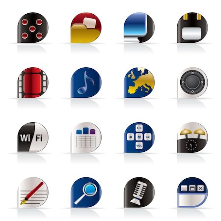 simsearch:400-04241859,k - Phone  Performance, Internet and Office Icons - Vector Icon Set Stock Photo - Budget Royalty-Free & Subscription, Code: 400-04293455