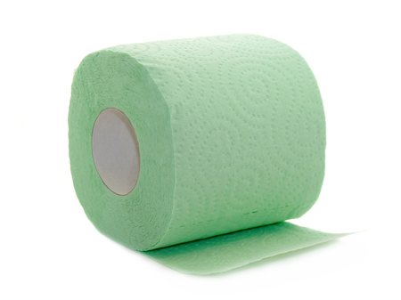 simsearch:400-05370670,k - Green toilet paper isolated on white background Stock Photo - Budget Royalty-Free & Subscription, Code: 400-04293768