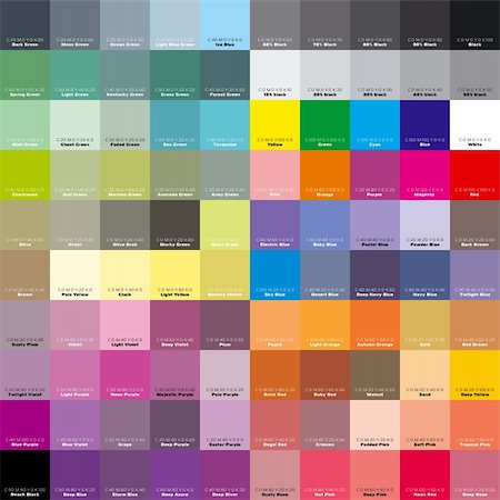 CMYK palette for artist and designer. EPS 8 vector file included Stock Photo - Budget Royalty-Free & Subscription, Code: 400-04304347