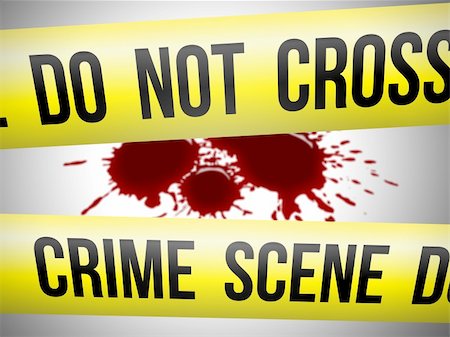 simsearch:400-04807287,k - Crime scene do not cross yellow ribbon with blood Stock Photo - Budget Royalty-Free & Subscription, Code: 400-04304902