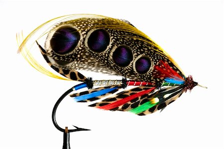 Fly fishing flies / lures for salmon Stock Photo - Budget Royalty-Free & Subscription, Code: 400-04306094