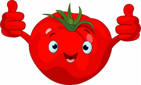 summer body cartoon - Illustration of a Tomato Character  giving thumbs up Stock Photo - Budget Royalty-Free & Subscription, Code: 400-04306092