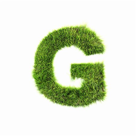 font design background - 3d grass letter isolated on white background - G Stock Photo - Budget Royalty-Free & Subscription, Code: 400-04306477