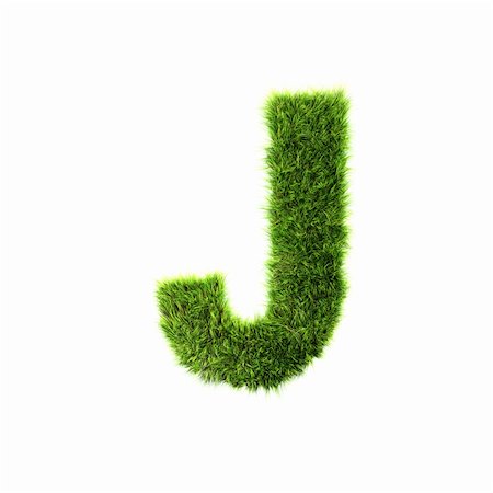 font design background - 3d grass letter isolated on white background - J Stock Photo - Budget Royalty-Free & Subscription, Code: 400-04306490