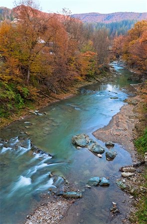 simsearch:400-05890122,k - Rocky Stream, Running Through Autumn Mountain Forest Stock Photo - Budget Royalty-Free & Subscription, Code: 400-04306542