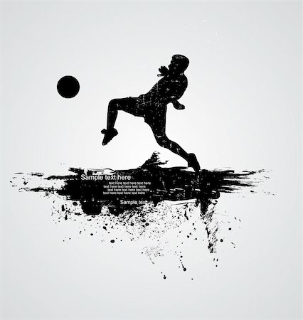 football goal leg kick - soccer player vector Stock Photo - Budget Royalty-Free & Subscription, Code: 400-04307032