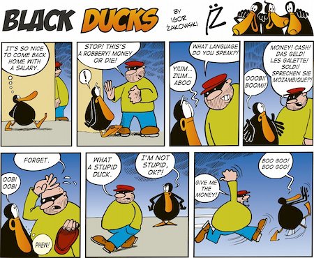 Black Ducks Comic Strip episode 46 Stock Photo - Budget Royalty-Free & Subscription, Code: 400-04307217