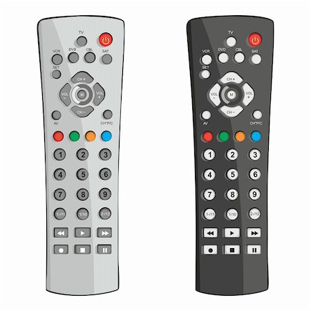 fully editable vector illustration remote control Stock Photo - Budget Royalty-Free & Subscription, Code: 400-04307250