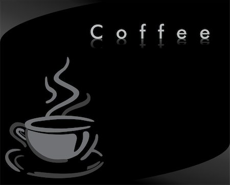 simsearch:400-04414723,k - Image illustration of coffee cup isolated on black background Foto de stock - Super Valor sin royalties y Suscripción, Código: 400-04308951