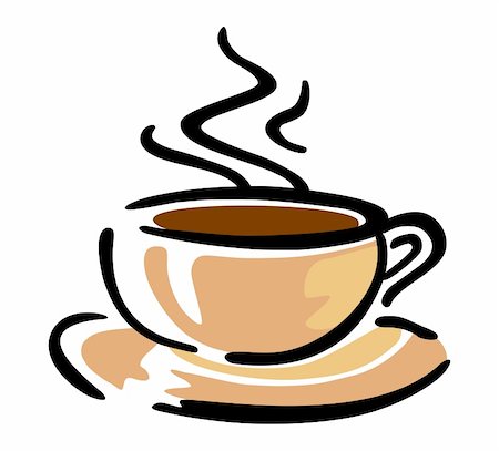 simsearch:400-04414723,k - Image of vector illustration of coffee cup isolated on white background Foto de stock - Super Valor sin royalties y Suscripción, Código: 400-04308998