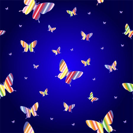 Abstract seamless wallpaper pattern butterflies. A vector. Stock Photo - Budget Royalty-Free & Subscription, Code: 400-04309067