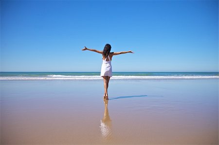 woman at Castilnovo Beach in Cadiz Andalusia Spain Stock Photo - Budget Royalty-Free & Subscription, Code: 400-04309467