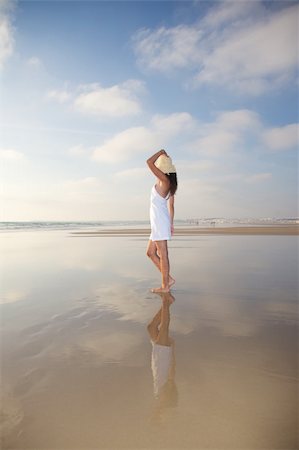 woman at Castilnovo Beach in Cadiz Andalusia Spain Stock Photo - Budget Royalty-Free & Subscription, Code: 400-04309484