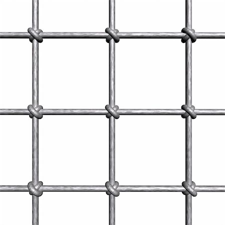 Metallic prison bars - isolated on white background Stock Photo - Budget Royalty-Free & Subscription, Code: 400-04309488