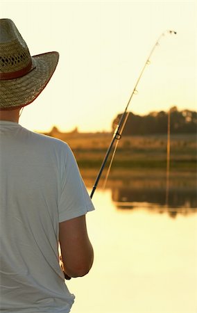 Evening fishing Stock Photo - Budget Royalty-Free & Subscription, Code: 400-04309749