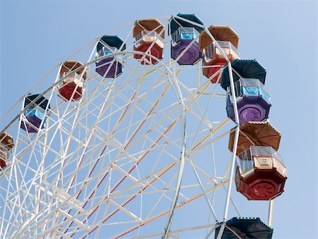 simsearch:400-08403714,k - Colorfull big wheel over clear blue sky. Stock Photo - Budget Royalty-Free & Subscription, Code: 400-04309857