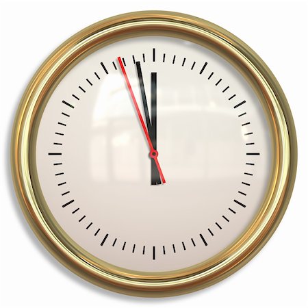 second - wall clock reaching the deadline for the completion of work Stock Photo - Budget Royalty-Free & Subscription, Code: 400-04309907