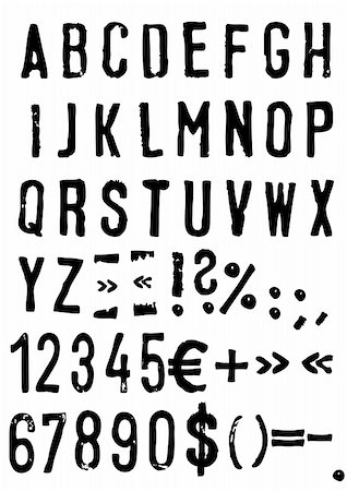 simsearch:400-04281403,k - Alphabet in grunge style - vector. This file is vector, can be scaled to any size without loss of quality. Stock Photo - Budget Royalty-Free & Subscription, Code: 400-04309912