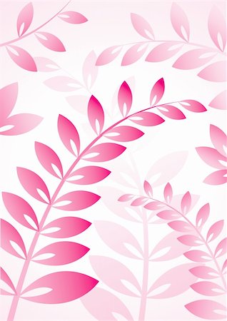 simsearch:400-06084681,k - Vector background with plants with pink foliage Foto de stock - Super Valor sin royalties y Suscripción, Código: 400-04309947