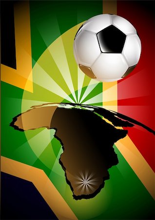 South Africa Flag & Soccer Ball Background Stock Photo - Budget Royalty-Free & Subscription, Code: 400-04300672