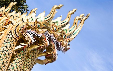 king of naga thai temple Lanna style  In Thailand Photographie de stock - Aubaine LD & Abonnement, Code: 400-04301383