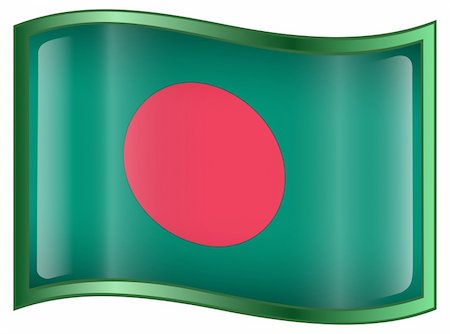 dhaka - Bangladesh Flag icon, isolated on white background. Stock Photo - Budget Royalty-Free & Subscription, Code: 400-04302585
