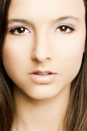 simsearch:400-04725812,k - Close-up of beautiful woman face with perfect makeup Stock Photo - Budget Royalty-Free & Subscription, Code: 400-04303324