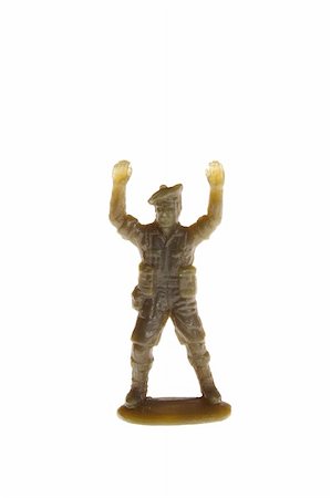 plastic toy soldier photo on the white background Stock Photo - Budget Royalty-Free & Subscription, Code: 400-04303494