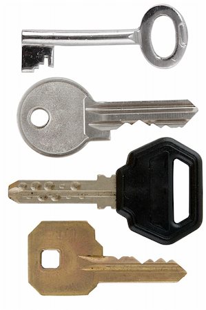 simsearch:600-03445182,k - different shape of keys on white background Stock Photo - Budget Royalty-Free & Subscription, Code: 400-04303593