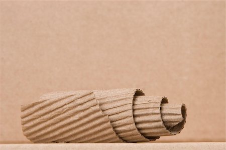 shipping carton - close-up of spiral made from brown cardboard Stock Photo - Budget Royalty-Free & Subscription, Code: 400-04303814