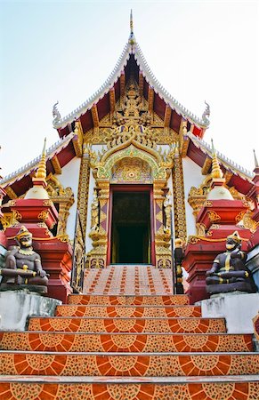 Temple in thai style in chiangmai city in north of Thailand. Stock Photo - Budget Royalty-Free & Subscription, Code: 400-04314966