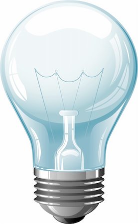 Vector Light Bulb over white. EPS 8, AI, JPEG Stock Photo - Budget Royalty-Free & Subscription, Code: 400-04315275