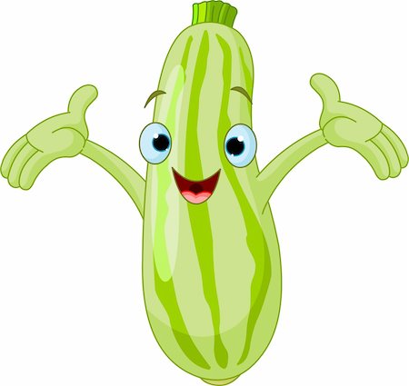 squash plant drawing - Cartoon cute squash presenting something Stock Photo - Budget Royalty-Free & Subscription, Code: 400-04315431