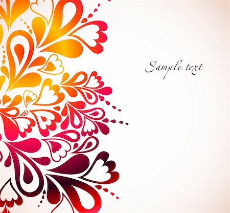 Colorful background with heart and swirl. Vector illustration Stock Photo - Budget Royalty-Free & Subscription, Code: 400-04315914